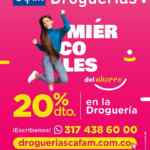 Droguerías Cafam Miércoles de Ahorro: 20% de descuento adicional