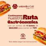 Sorteo Ruta Gastronómica Unicentro: Gana bonos de consumo