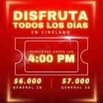 Promo Cineland: entradas a $6.000 antes de las 4pm