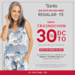 Trasnochón Día de la Mujer Tania: 30% de descuento en toda la marca