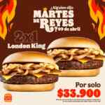 2x1 Burger King Martes de Reyes 9 de abril en hamburguesas, nuggets y más