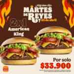 Burger King Martes de Reyes 23 de abril: 2x1 en hamburguesa American King