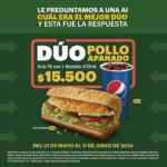 Promo Subway Dúo Pollo Apanado por $15.500