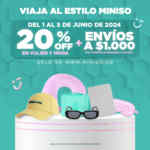 Miniso: 20% de descuento + envíos por solo $1.000