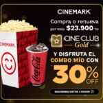 Cine Club Gold Cinemark: 30% de descuento en Combo Mío