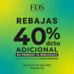 Rebajas Fuera de Serie: 40% de descuento adicional en prendas ya rebajadas