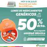 Promo Locatel Lunes de Medicamentos: Medicamentos genéricos con el 50% de descuento
