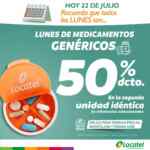 Promo Locatel Lunes de Medicamentos: Medicamentos genéricos con el 50% de descuento