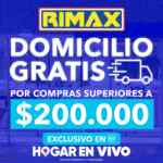 Rimax Domiclios GRATIS por compras de $200.000