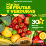 Martes de Frutas y Verduras en Surtimax con un 30% de descuento