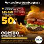 Euro Supermercados: Combo hamburguesa con el 50% de descuento