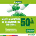 Promo Locatel Martes y Miércoles de Medicamentos: Medicamentos genéricos con el 50% de descuento