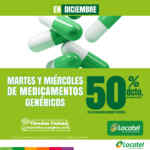 Promo Locatel Martes y Miércoles de Medicamentos: Medicamentos genéricos con el 50% de descuento