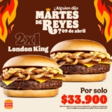 2×1 Burger King Martes de Reyes 9 de abril en hamburguesas, nuggets y más