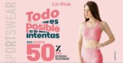 50% de descuento en referencias seleccionadas de ropa deportiva Lili Pink