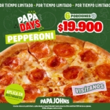 Promoción Papa Johns Papa Days: pizza pepperoni por solo $19.900