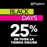 Payless Black Days 2023: 25% de descuento en toda la tienda online