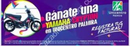 Sorteo Unicentro Palmira 2018: Gana una motocicleta Yamaha Crypton