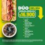 Subway Dúo del Día 2023 de lunes a viernes por $16.900