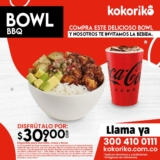 Promo Kokoriko: bebida Gratis en la compra de un bowl