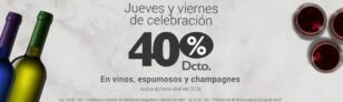 Carulla tarjeta Éxito Jueves y Viernes de Celebración: 40% de descuento en vinos y champañas